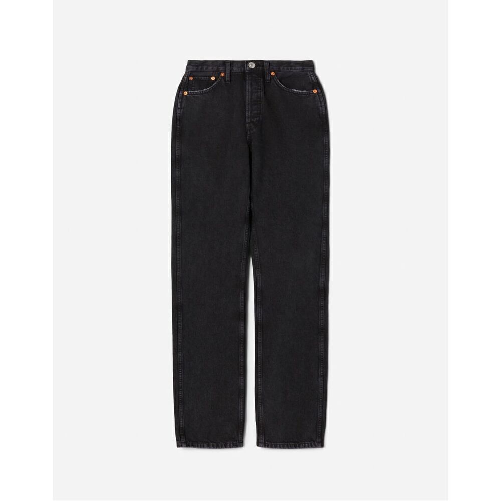 RE/DONE Women's Black High Rise Loose Fit Jeans Size 30 NWOT